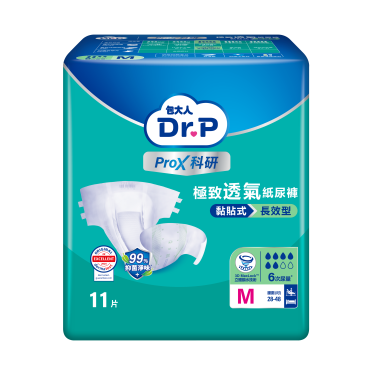 【Dr.P ProX科研】極致透氣紙尿褲長效（M11片X6包/箱）