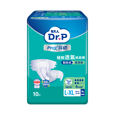 【Dr.P ProX科研】極致透氣紙尿褲長效（L-XL10片X6包/箱）