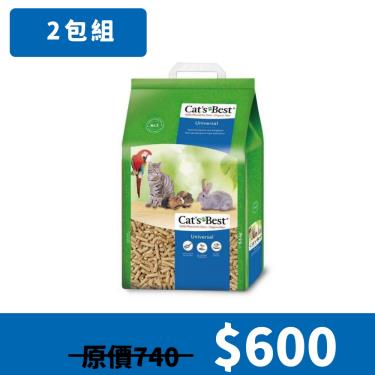 【CAT'S BEST凱優】藍標粗粒木屑砂5.5kg-10L(2入組)