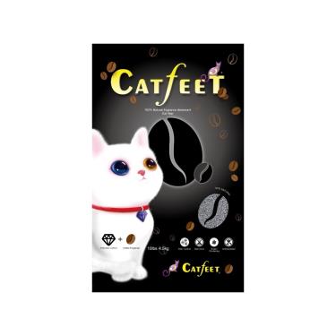 【CatFeet】黑鑽貓砂活性碳+咖啡10LB/4.5kg（效期日2024/12/06）