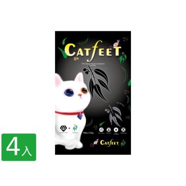 【CatFeet】黑鑽貓砂活性碳+尤加利10LB/4.5kg (4入組)