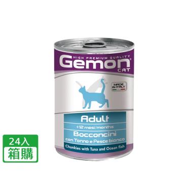 【GEMON啟蒙】貓主食罐-鮪魚+深海魚415g(24入組)