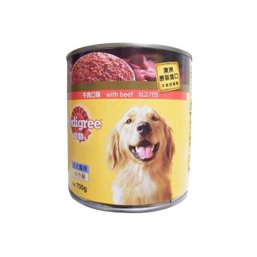 (惜福良品)【Pedigree 寶路】成犬罐頭-牛肉 700g 