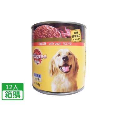 【Pedigree 寶路】成犬罐頭-牛肉 （700g*12入/箱） 