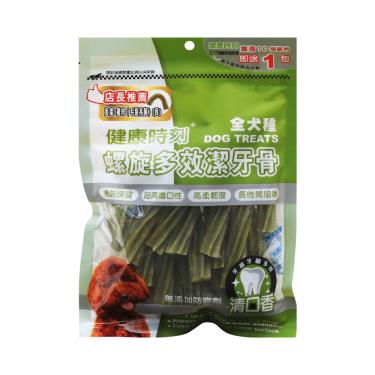 健康時刻 全犬螺旋潔牙骨-海藻+雞肉長310g 