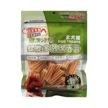  健康時刻 全犬螺旋潔牙骨-起司+雞肉短310g 