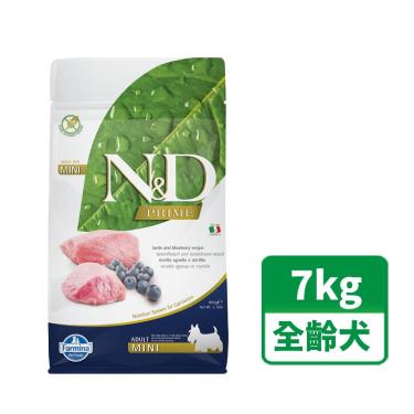 【Farmina法米納】N&D無穀全齡犬羊肉藍莓小顆粒7kg（預購商品）
