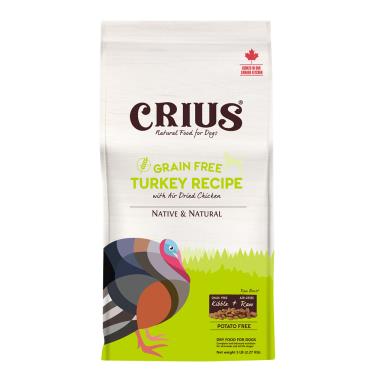 【CRIUS 克瑞斯】犬無榖飼料-火雞肉鮮肉塊5lb