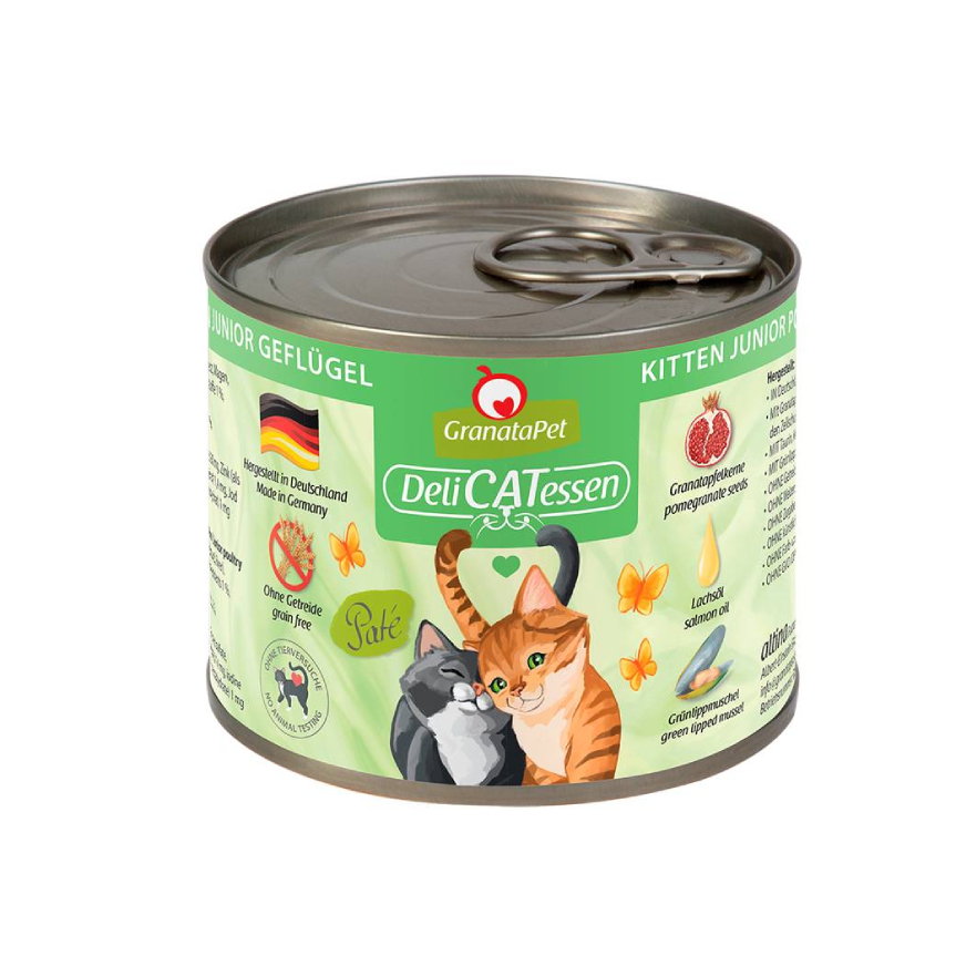 【德國Granatapet葛蕾特】精緻食光無穀主食罐（200g）0號幼貓純禽肉（24入/箱購）