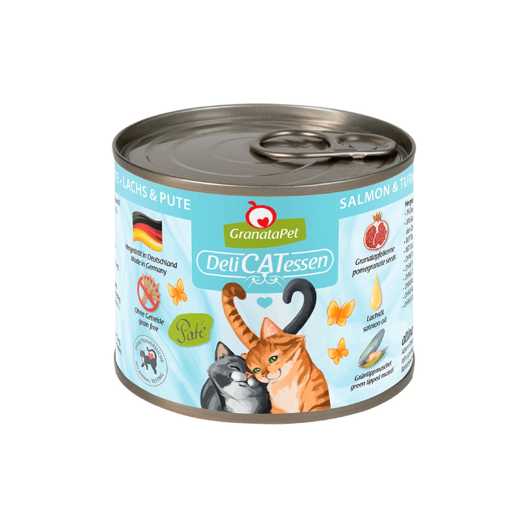 【德國Granatapet 葛蕾特】精緻食光無穀主食罐（200g）3號鮭魚+火雞