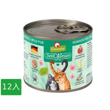 【德國Granatapet 葛蕾特】精緻食光無穀主食罐（200g）12號純鹿肉 （12入/箱購）（效期日2024/11/11）