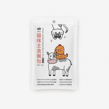 (惜福良品)【喵皇奴】貓咪主食餐包-雞肉+牛肉 320g（效期日2024/11/01）