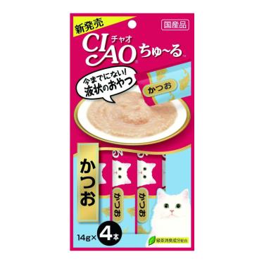 【CIAO】啾嚕肉泥-鰹魚14g*4入/包 日本製（效期日2024/12/01）