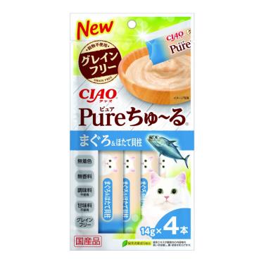 【CIAO】PURE啾嚕肉泥-鮪魚+扇貝14g*4入/包 日本製 