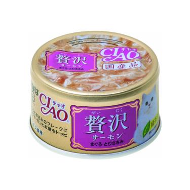 【CIAO】豪華精選罐-鮭魚+鮪魚+雞肉80g 