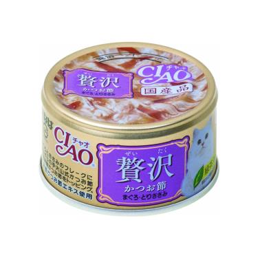 【CIAO】豪華精選罐-鮪魚+雞肉+柴魚片80g 