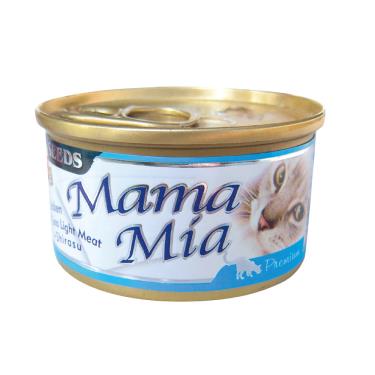 【Seeds 聖萊西】惜時  MAMAMIA貓餐罐-雞肉+鮪魚+吻仔魚85g