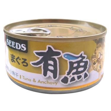 【Seeds 聖萊西】有魚貓餐罐-鮪魚+小魚干（170g）