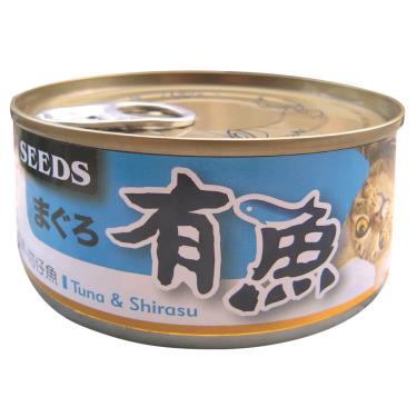 【Seeds 聖萊西】有魚貓餐罐-鮪魚+吻仔魚（170g）