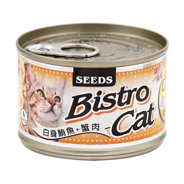 【Seeds 聖萊西】Bistro Cat特級銀貓健康大罐-白身鮪魚+蟹肉（170g）