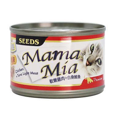 【Seeds 聖萊西】MAMAMIA愛貓軟凍餐罐-軟嫩雞肉+白身鮪魚（170g）