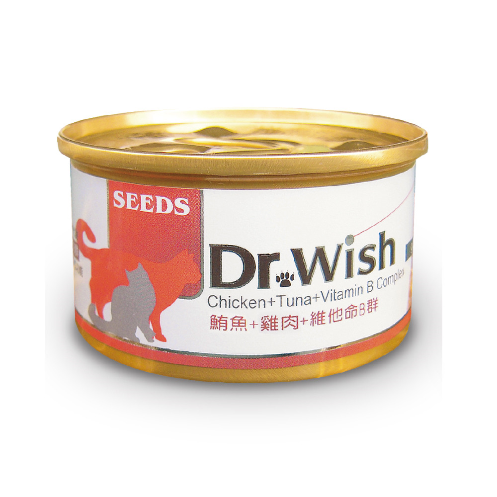 【Seeds 聖萊西】Dr.Wish愛貓調整配方營養食（85g*24入）雞+鮪+維他命B群