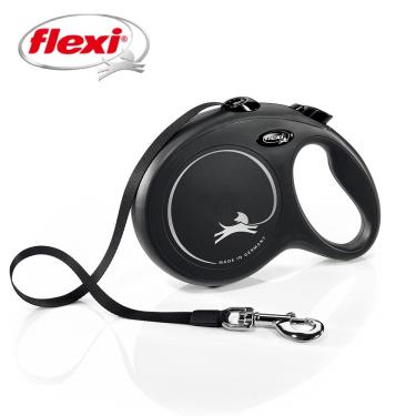 Flexi飛萊希進化帶狀伸縮牽繩-加長8米黑L