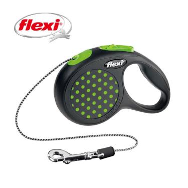 Flexi飛萊希彩點索狀伸縮牽繩-綠XS