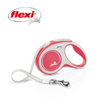 Flexi飛萊希幻彩帶狀伸縮牽繩-紅S
