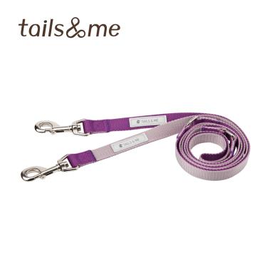 【尾巴與我】尼龍帶多功能標準款牽繩-深紫灰紫M