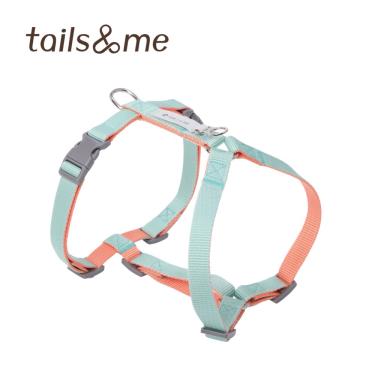 【尾巴與我】經典尼龍帶基本款胸背帶-橘薄L