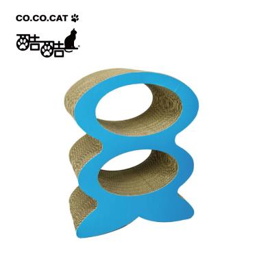 【Cococat酷酷貓】貓抓板-魚骨公寓(顏色隨機出貨)
