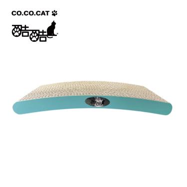 【Cococat酷酷貓】貓抓板-弧形貓抓板(綠橘藍 隨機出貨)