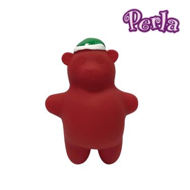 (絕版優惠)Perlapets 普樂菓 寵物造型玩具-聖誕小熊-紅