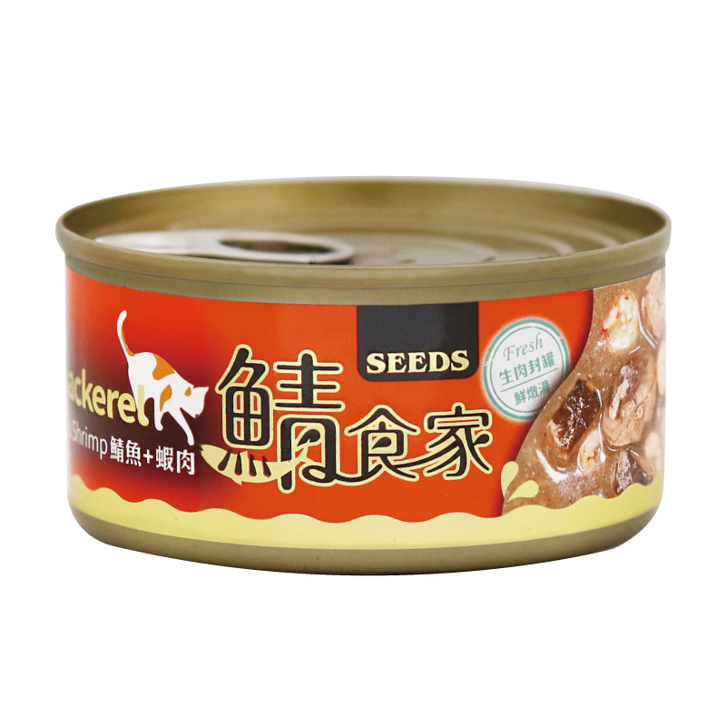 (絕版優惠)【Seeds 聖萊西】鯖食家燉湯貓罐-鯖魚+蝦肉170g/罐