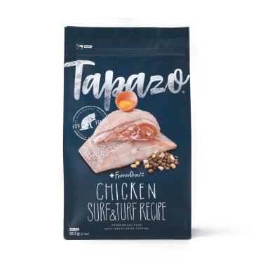 【TAPAZO特百滋】凍乾雙饗宴 成幼貓低敏海魚+雞配方（2LB）