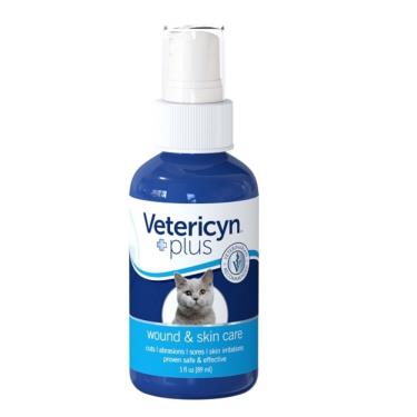 【Vetericyn 維特萊森】貓咪皮膚三效潔護噴劑（液態）3oz（89ml）