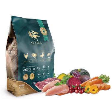 【ATTILA 阿提拉】健康無穀貓糧(雞+火雞+鴨+鴕鳥) 4lb/1.8kg 