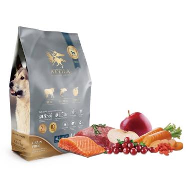 【ATTILA 阿提拉】健康無穀狗糧(黑牛+鮭魚+蘋果) 4.4lb/2kg