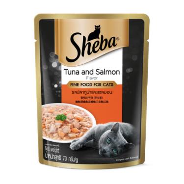 【SHEBA】主食鮮饌包 鮪魚及鮭魚(魚凍) 70g