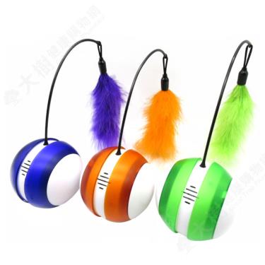 【寵物夢工廠】電動不倒翁聲光逗貓球（顏色隨機出貨／不含電池）