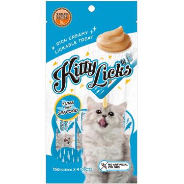 【KITTY LICKS】甜甜貓肉泥-鮪魚+柴魚(4入/包)（效期日2024/08/01）