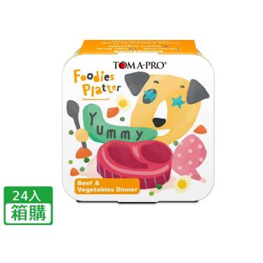 【TOMA-PRO優格】吃貨拼盤犬用主食餐盒#4-嫩汁牛排佐野菜（100g*24/箱）（效期日2024/10/05）