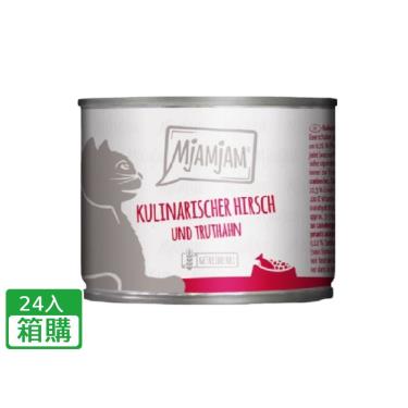【MjAMjAM 迷幻喵】鮮肉主食罐10號 野鹿+火雞+蔓越莓200克（24入/箱購）