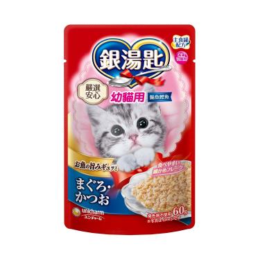 【Unicharm Pet銀湯匙】幼貓餐包鮪魚+鰹魚60g