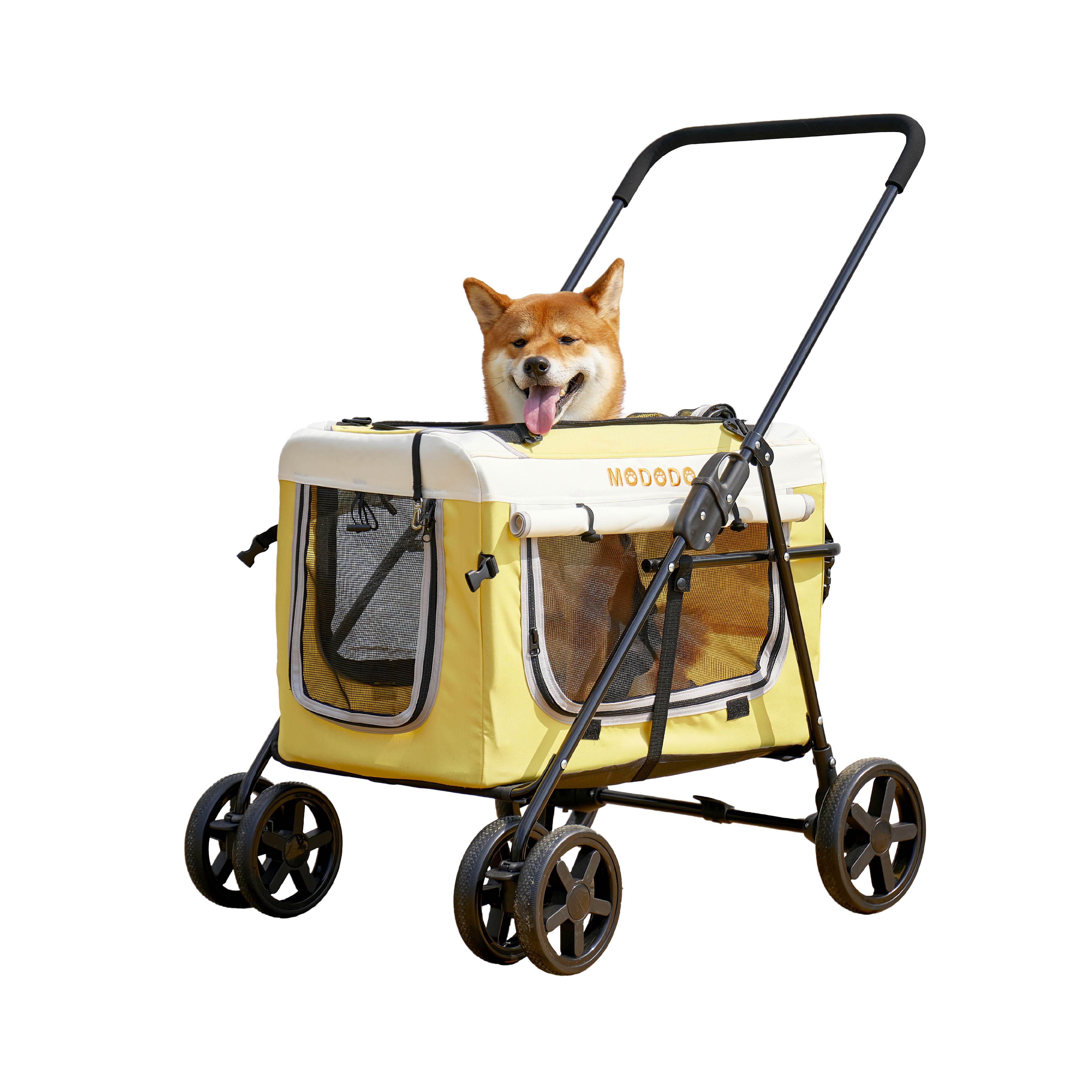 【摸肚肚MODODO】GOGOBOX小立方推車-布丁黃（廠商直送）