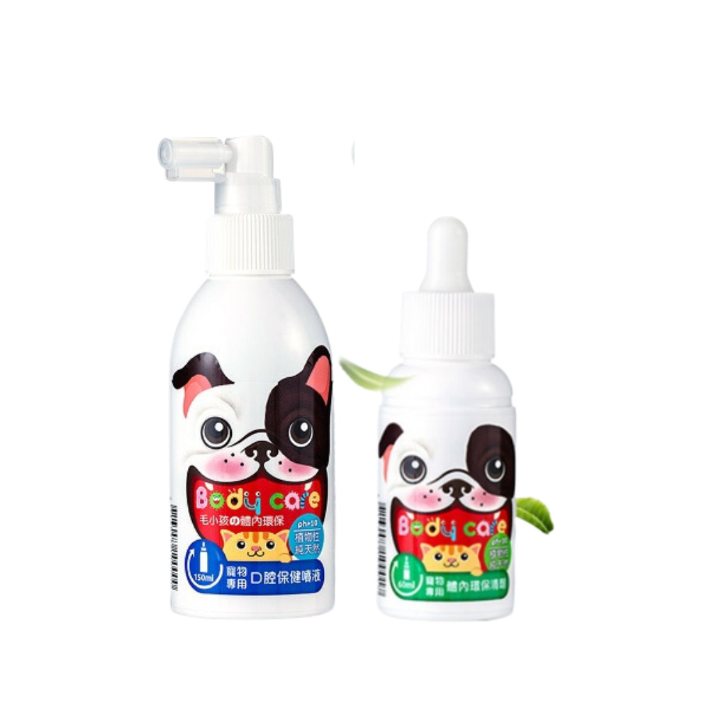 【汪咪博士】寵物專用口腔保健噴液（犬專用）+體內環保滴劑 1組（廠商直送）