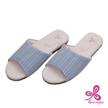 【維諾妮卡】歐風抗菌乳膠室內拖鞋-藍XL（廠商直送）