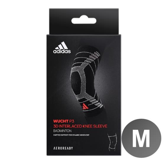 【adidas愛迪達】WUCHTP3／高機能3D立體針織／運動護膝（M）