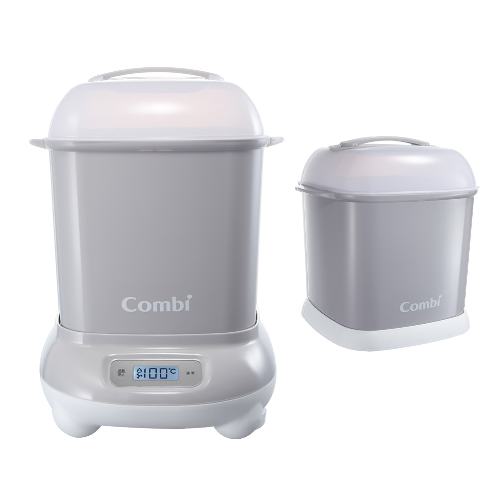 【Combi 康貝】Pro 360 Plus 高效消毒烘乾鍋 消毒鍋+保管箱組合(寧靜灰)（79179）廠商直送
